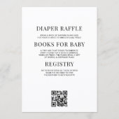 Invitation Fête de Bébé Rose Tout en Un (Dos)