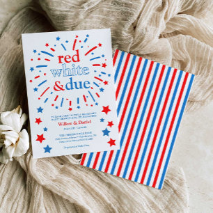 Invitation Fête de bébé Rouge Blanc et À Venir