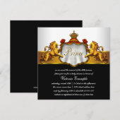 Invitation Fête de bébé RoyalPrince (Devant / Derrière)