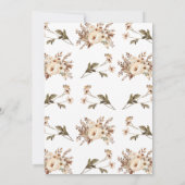 Invitation Fête de bébé Rustique Beige Wild One en forêt (Dos)