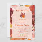 Invitation Fête de Bébé Rustique Feuillage d'Automne Tombez a (Devant)