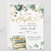 Invitation Fête de Bébé Sage Greenery Storybook (Devant)