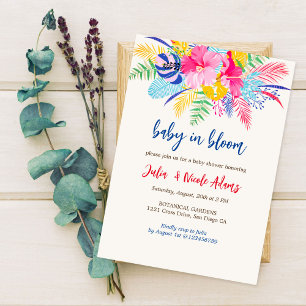Invitation Fête de bébé sauvage de la forêt tropicale humide
