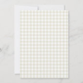 Invitation Fête de bébé Silly Goose Beige Gingham Neutre (Dos)