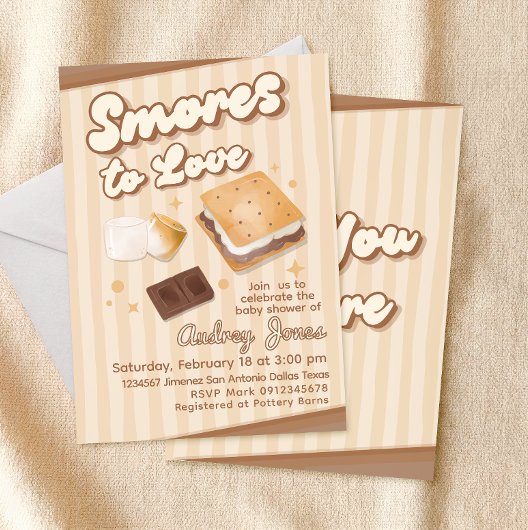 Invitation Fête de bébé S'more à aimer