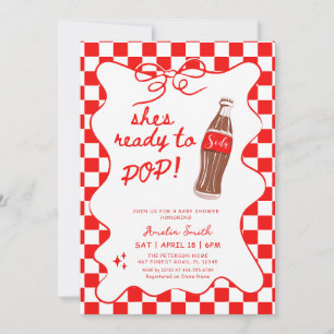 Invitation Fête de bébé Soda Baby à l'approche