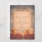 Invitation Fête de bébé soirée cinéma à la maison (Devant)