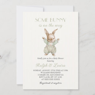 Invitation Fête de bébé Some Bunny