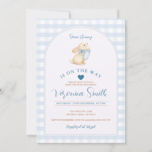 Invitation Fête de Bébé Some Bunny Is On the Way Baby Shower 