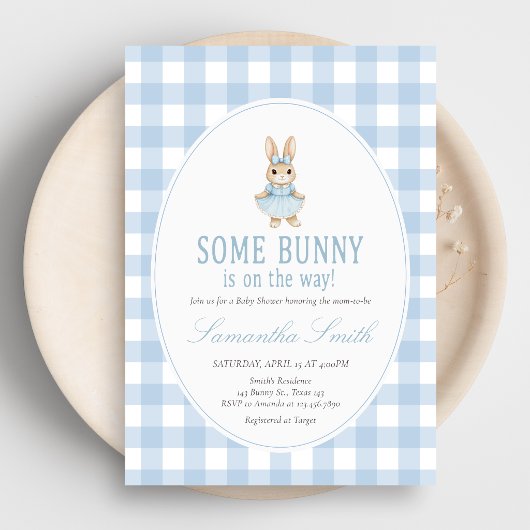 Invitation Fête de Bébé Somebunny