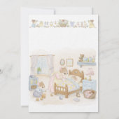 Invitation Fête de Bébé Souris Fantaisiste Fête de Bébé (Dos)