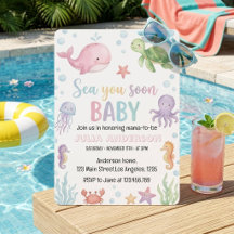 Fête de Bébé Sous l'Océan à l'Aquarelle