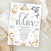 Invitation Fête de Bébé sous l'Océan Genre Neutre