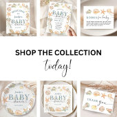 Invitation Fête de bébé sous l'océan thème neutre pour garçon