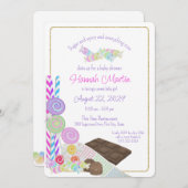 Invitation Fête de Bébé Sucrée et Épicée Sugar and Spice (Devant / Derrière)