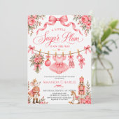 Invitation Fête de bébé Sugar Plum Nutcracker Clothesline Gir (Debout devant)