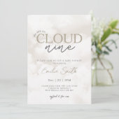 Invitation Fête de bébé sur Cloud Nine (Debout devant)