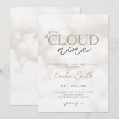 Invitation Fête de bébé sur Cloud Nine (Devant / Derrière)