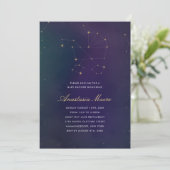 Invitation Fête de bébé sur le thème céleste (Debout devant)