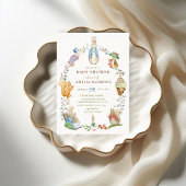 Invitation Fête de bébé sur le thème de Beatrix Potter Peter 
