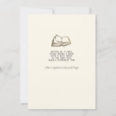 Invitation Fête de Bébé sur le Thème de la Bibliothèque de Co (Dos)