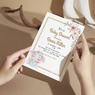 Invitation Fête de Bébé sur le thème de la Jungle Safari et d