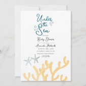 Invitation Fête de bébé sur le thème de l'océan "Sous la mer" (Devant)