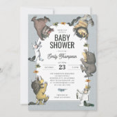 Invitation Fête de Bébé sur le Thème de 'Max et les Créatures (Devant)