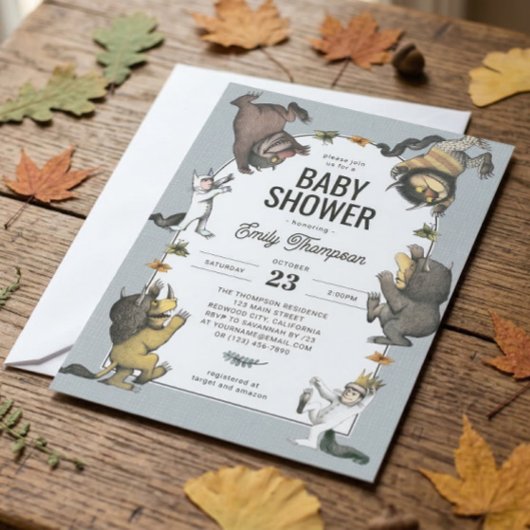 Invitation Fête de Bébé sur le Thème de 'Max et les Créatures