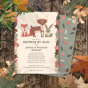 Invitation Fête de Bébé sur le Thème des Animaux de la Forêt