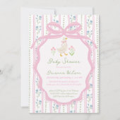 Invitation Fête de bébé sur le thème des comptines de l'oie (Devant)