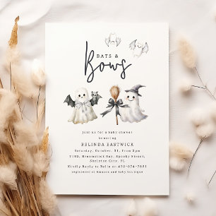 Invitation Fête de Bébé sur le thème d'Halloween avec Chauves