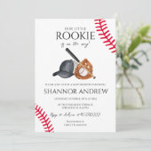 Invitation Fête de bébé sur le thème du baseball Little Slugg (Debout devant)