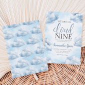 Invitation Fête de bébé sur un nuage 9