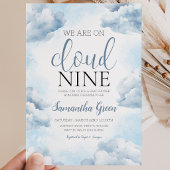 Invitation Fête de bébé sur un nuage 9