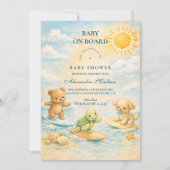 Invitation Fête de Bébé Surf's Up (Devant)