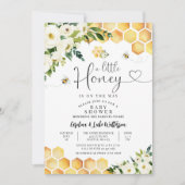 Invitation Fête de Bébé Thème Abeille Genre Neutre (Devant)