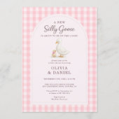 Invitation Fête de bébé thème Canard Rose pour couples Tout e (Devant)