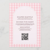 Invitation Fête de bébé thème Canard Rose pour couples Tout e (Dos)