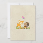 Invitation Fête de Bébé Thème Cartoon Créatures Mignonnes de  (Dos)