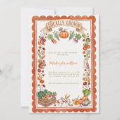 Invitation Fête de Bébé Thème Citrouille Rustique de l'Automn (Devant)