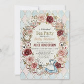 Invitation Fête de bébé thème jardin de conte de fées (Devant)