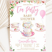 Invitation Fête de bébé thème jardin de fille