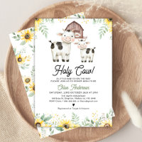 Fête de bébé thème tournesols vache sacrée mixte