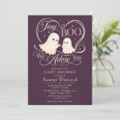 Invitation Fête de bébé Tiny Boo adoré (Debout devant)
