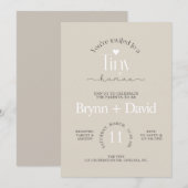 Invitation Fête de bébé TINY Humain, Fête de bébé, Moderne, (Devant / Derrière)