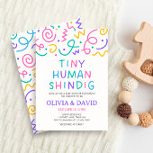 Invitation Fête de Bébé Tiny Human Shindig