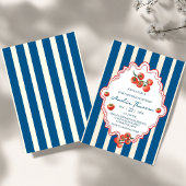 Invitation Fête de Bébé Tomate Thème Italien