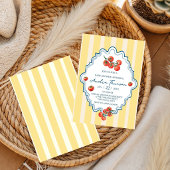 Invitation Fête de Bébé Tomate Thème Italien