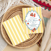 Invitation Fête de Bébé Tomate Thème Italien